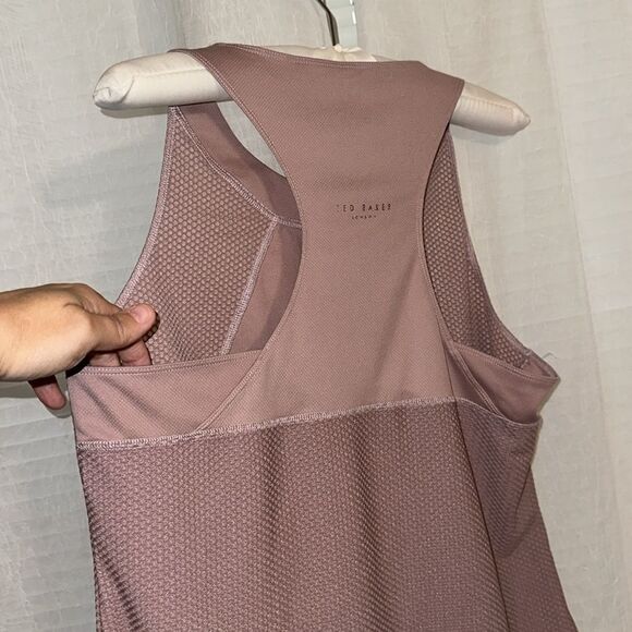 Ted Baker L Mauve Pink Racerback Sleeveless Gym Tank Top - Picture 7 of 12